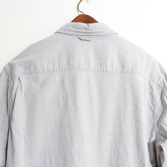 Lululemon Commission Long Sleeve Shirt Pocket Buttondown Gray Qwick Oxford - Picture 8 of 13